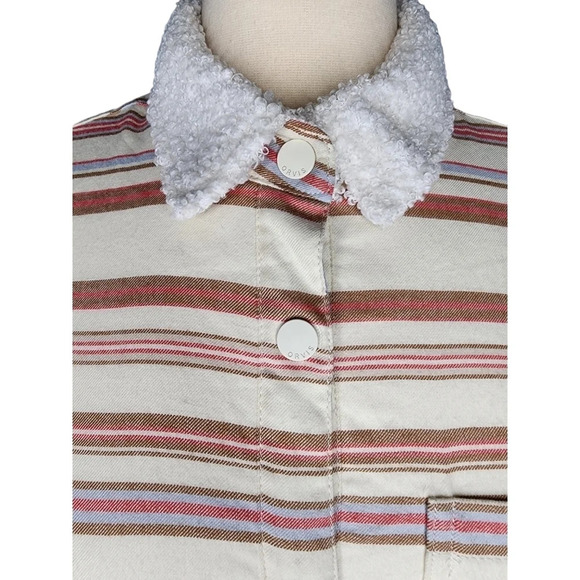 Orville Multicolir Sherpa Fleece Lined Shirt Jacket Shacket Size Small - Picture 3 of 16